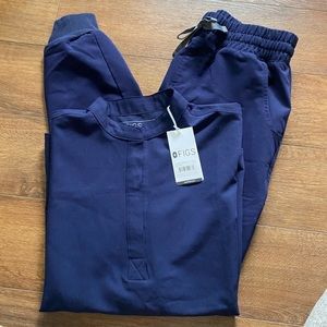 Figs Navy Blue Scrub Set / XS top & S bottoms